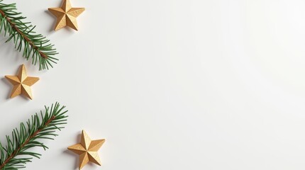 Christmas Decorations on White Wall