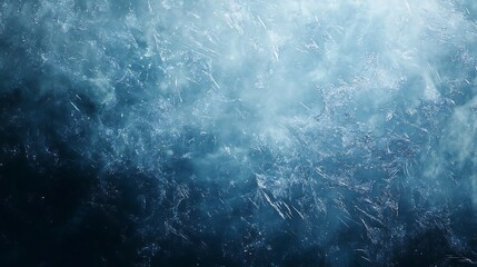 Abstract Blue Ice Background with Intricate Patterns