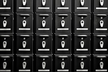 Silhouetted clothes in an open locker against a monochromatic background for visual contrast