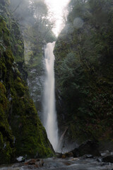 waterfall in the mountains