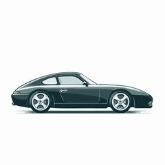 sports car vector side view