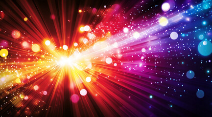 A bright abstract background with a burst of white light in the center radiating outwards