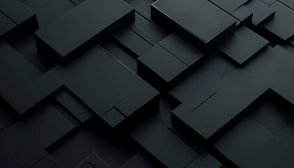 Fototapeta premium Abstract background of tiles in black colors decorative 