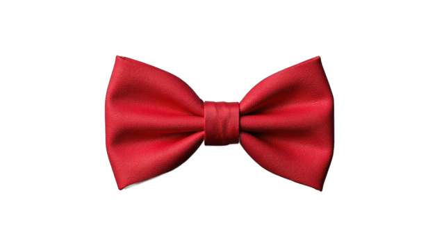 Red bow tie isolated on white background PNG transparent