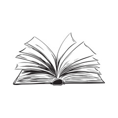 open book isolated on white background