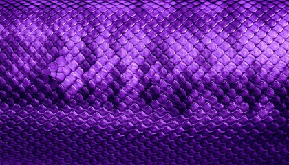 Vibrant Purple Snake Skin Texture Background. Close-Up of Glossy, Iridescent Scales for Exotic, Futuristic Design Concepts, Fashion Patterns, and Reptilian Inspired Surfaces