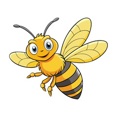 3d carton style bee vector art design