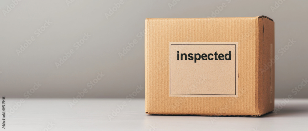 Poster a cardboard box labeled 