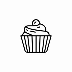 cupcake muffin icon sign vector