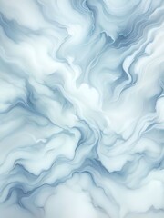 Obraz premium Abstract fluid art with soft blue and white swirls creating a calming effect for home decor or artistic inspiration