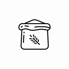 grain bag icon sign vector
