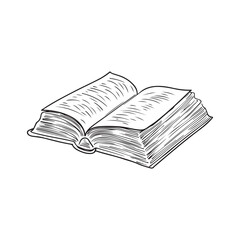 open book isolated on white