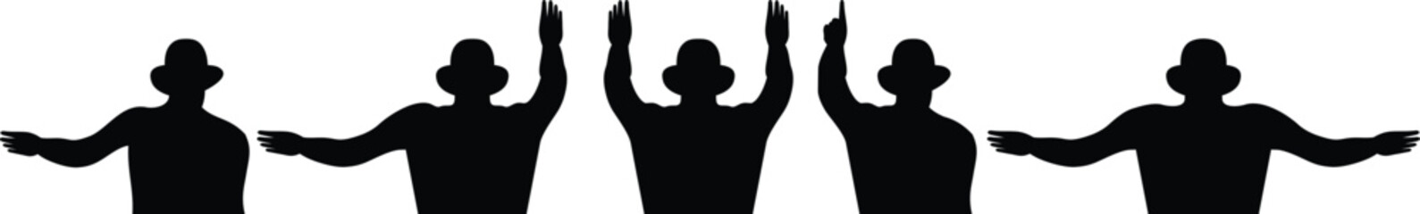 Cricket Umpire Referee Hand Signals .