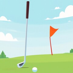Obraz premium golf club and ball