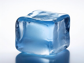Obraz premium blue ice isolated on white background