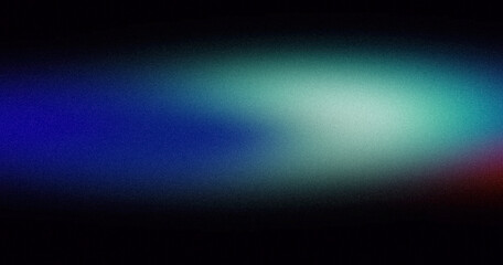 Elegant grainy color gradient on dark backdrop design. Abstract dark blue purple black color wave shpaed, vibrant, glowing, noise texture, background