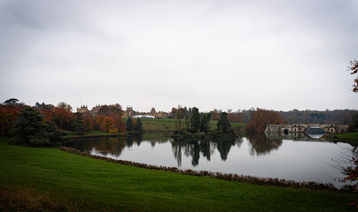 autumn landscape with lake