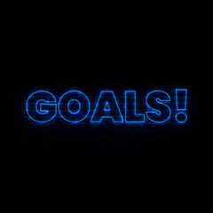 Neon Goals With Dark Brick Background