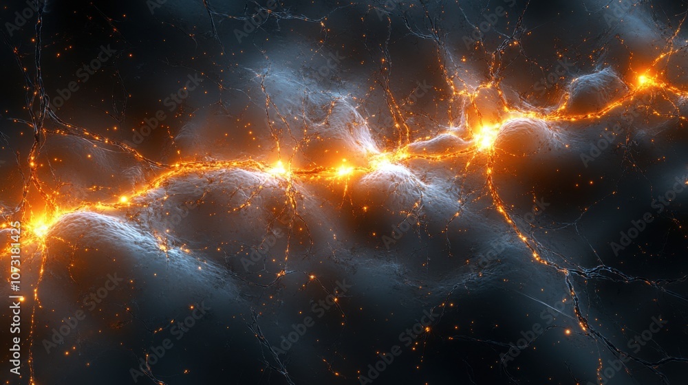 Wall mural cosmic nebula with stars and galaxy in the infinite universe. generative ai