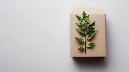 Eco-Friendly Biodegradable Packaging on White Background