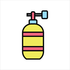 air tank vector icon line template