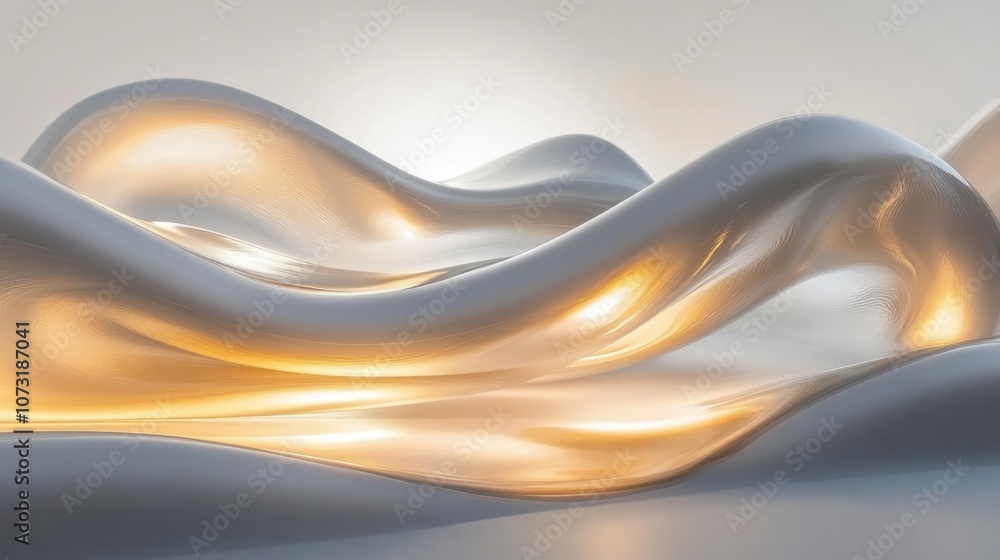 Aufkleber abstract white background with soft curves and a subtle gradient, giving a sophisticated touch