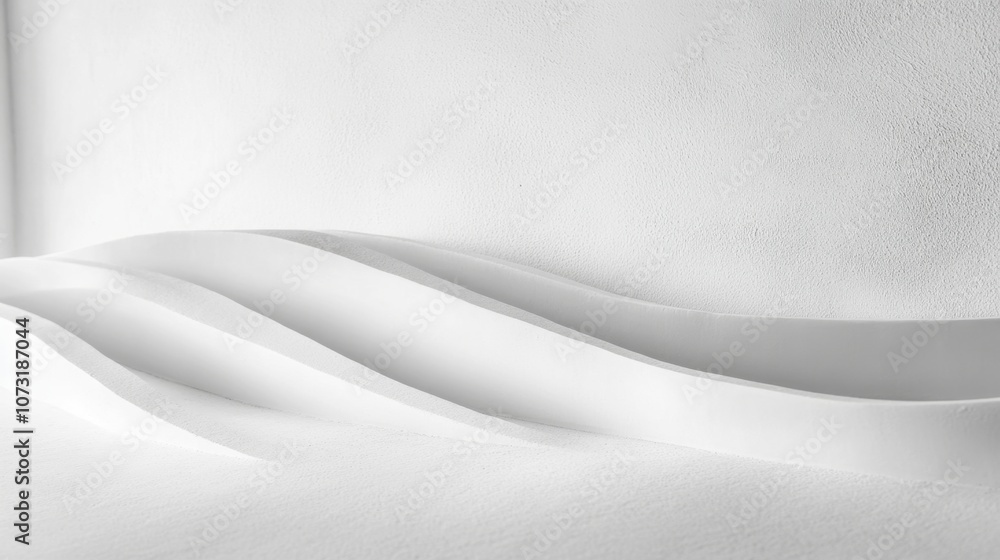 Aufkleber abstract white background with soft curves and a subtle gradient, giving a sophisticated touch