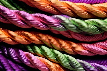 silk fabric,rope,soul,spirituality,orange,purple,pink,green,realistic,detailed,detailed,smooth