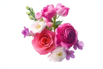 Pink and White Flower Vase