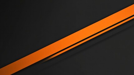 A sharp orange horizontal streak across the black background, offering an elegant and vibrant design with minimalist elegance