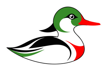 Creative bird vector illustration with white background