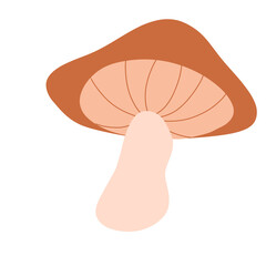 Whimsical Spotted Mushroom Illustration
