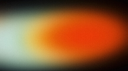 Elegant grainy color gradient on dark backdrop design. Abstract dark orange red black color wave shpaed, vibrant, glowing, noise texture, background