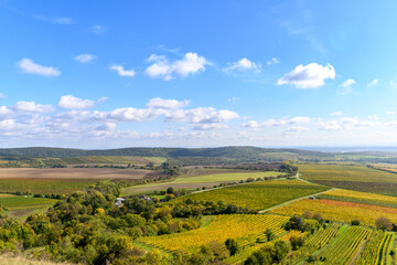 Landscape view, rural view of South Moravia, Czech Republic