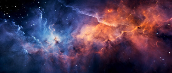 Fototapeta premium Colorful Nebula in Deep Outer Space