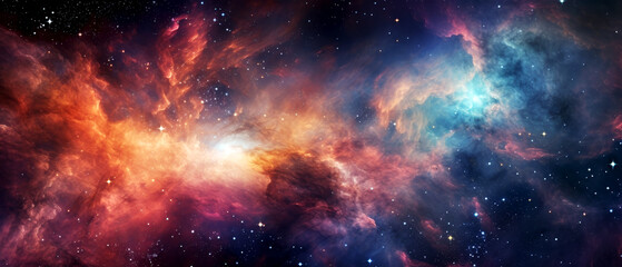 Colorful Nebula in Deep Outer Space