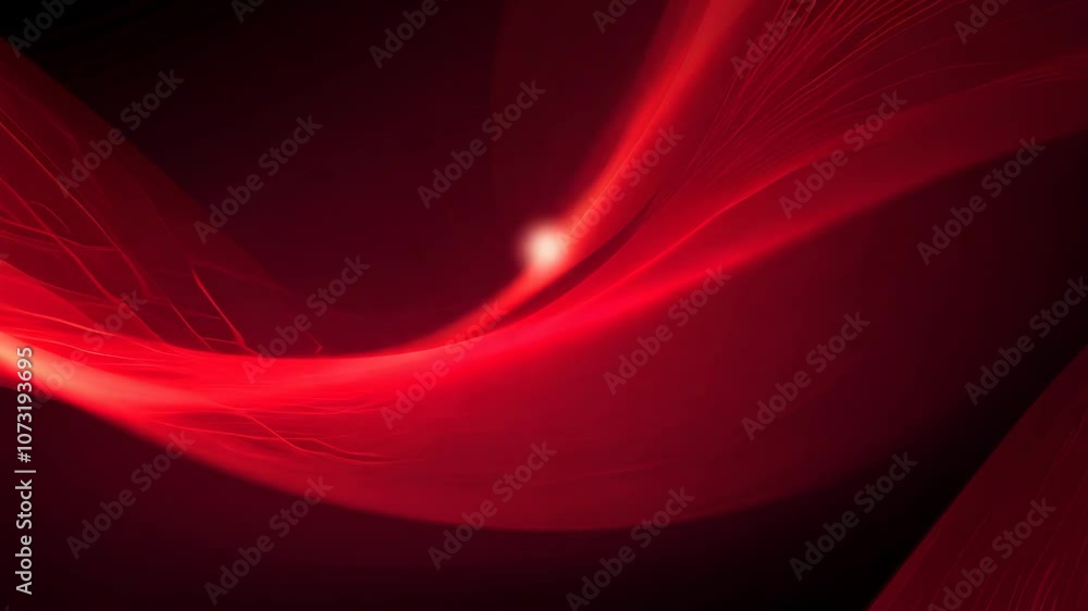 Sticker dynamic red abstract light waves in motion