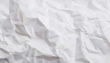 Wrinkled White Paper Background Ideal for Textured Design