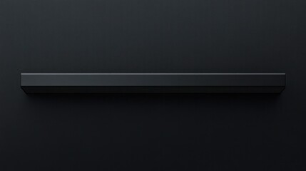 Obraz premium Horizontal black beam across the black backdrop, delivering a sleek and sophisticated design with an elegant minimalist approach