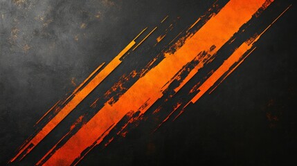 Horizontal orange streak over a jet-black canvas, delivering a warm, elegant touch with a sleek and sophisticated appeal