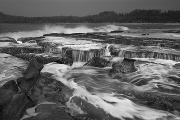 Landscape and seascape around Sawarna Beach