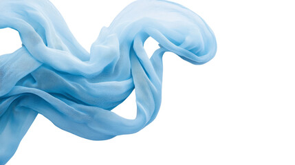 Obraz premium Light blue scarf transparent background