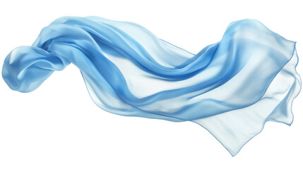 Fototapeta premium Light blue scarf transparent background