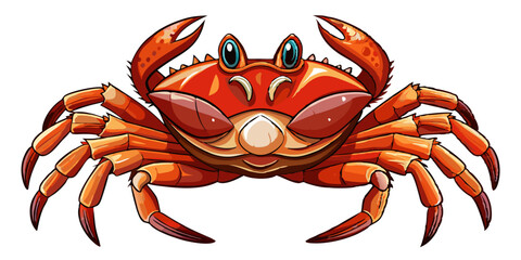  illustration of crab isolated on white background, Crab vector illustration