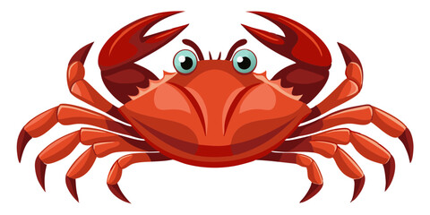  illustration of crab isolated on white background, crab vector illustration