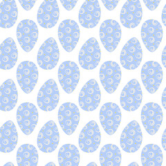 Abstract hand drawn ornament Ester Eggs Seamless Pattern. Easter Greeting background texture concept