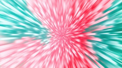Obraz premium A vibrant burst of red and teal colors radiating outward, creating a dynamic and energetic abstract effect.