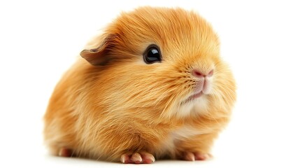 Fototapeta premium Adorable Guinea Pig with Orange Fur