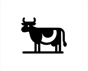 Cow logo vector. Animal farm. Cow icon vector illustration.