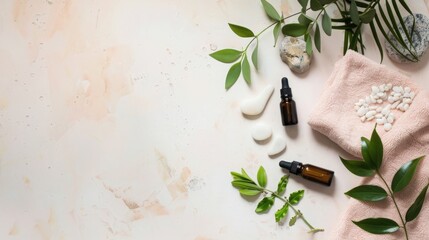 spa stones and towel